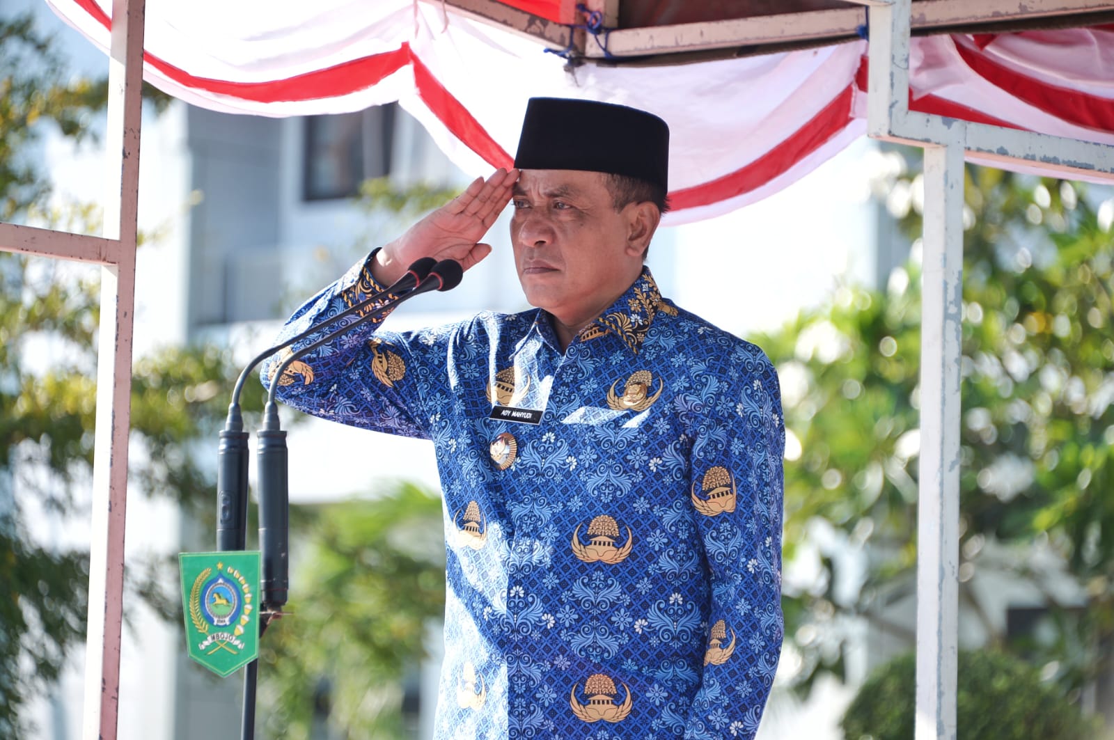 Ady Mahyudi menjadi Inspektur Upacara HUT ke-29 OTDA.