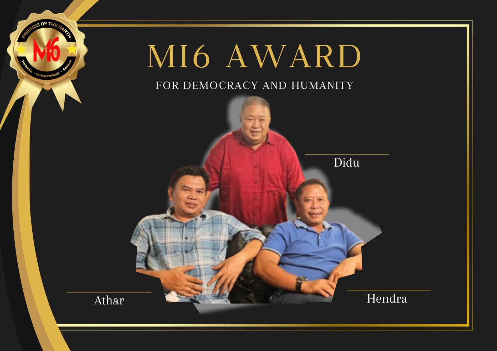 Mi6 Gelar Award for Democracy and Humanity, Tunjukkan Betapa Perjuangan untuk Demokrasi dan Kemanusiaan Tidak Akan Pernah Sia-sia