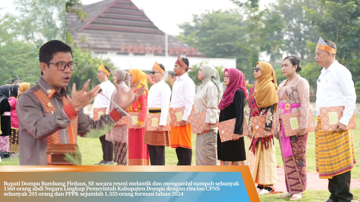 Bambang Firdaus, Lantik dan Sumpah, 1560 Orang CPNS dan PPPK Formasi 2024
