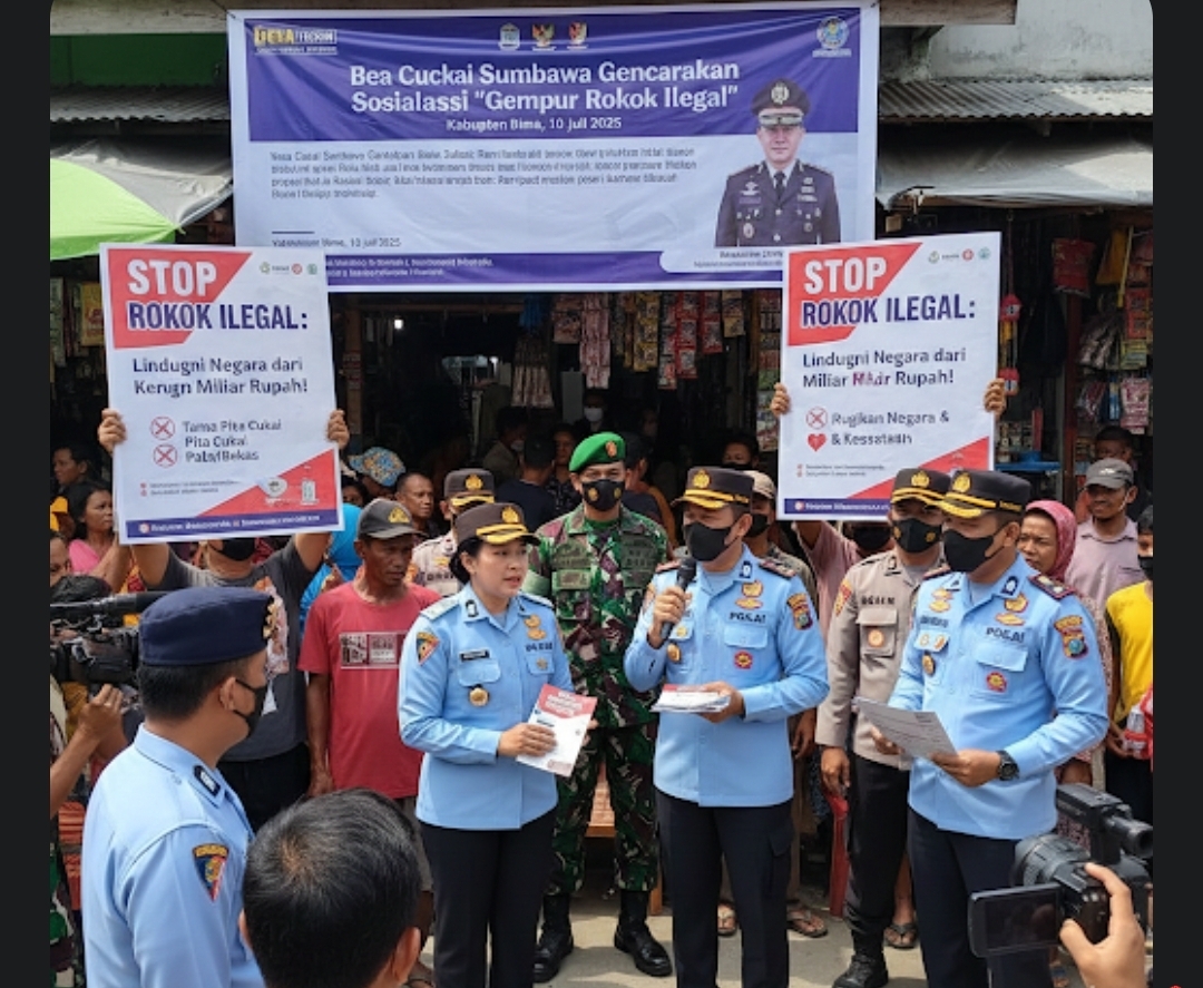 Bea Cukai Sumbawa Gencarkan Sosialisasi “Gempur Rokok Ilegal”, Lindungi Negara dari Kerugian Miliar Rupiah