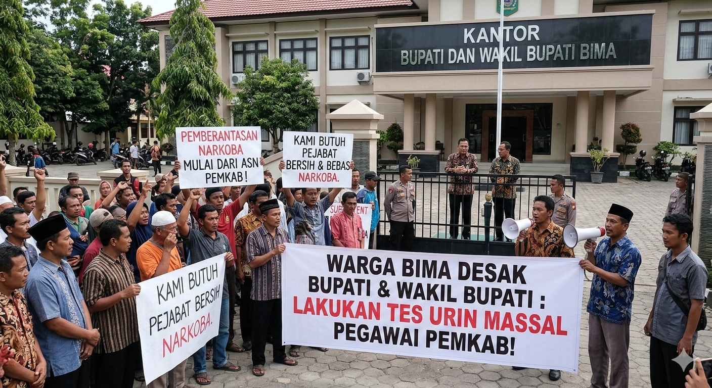 Warga Desak Tes Urine Massal Bagi Seluruh Pejabat Pemkab Bima, Ada Apa?