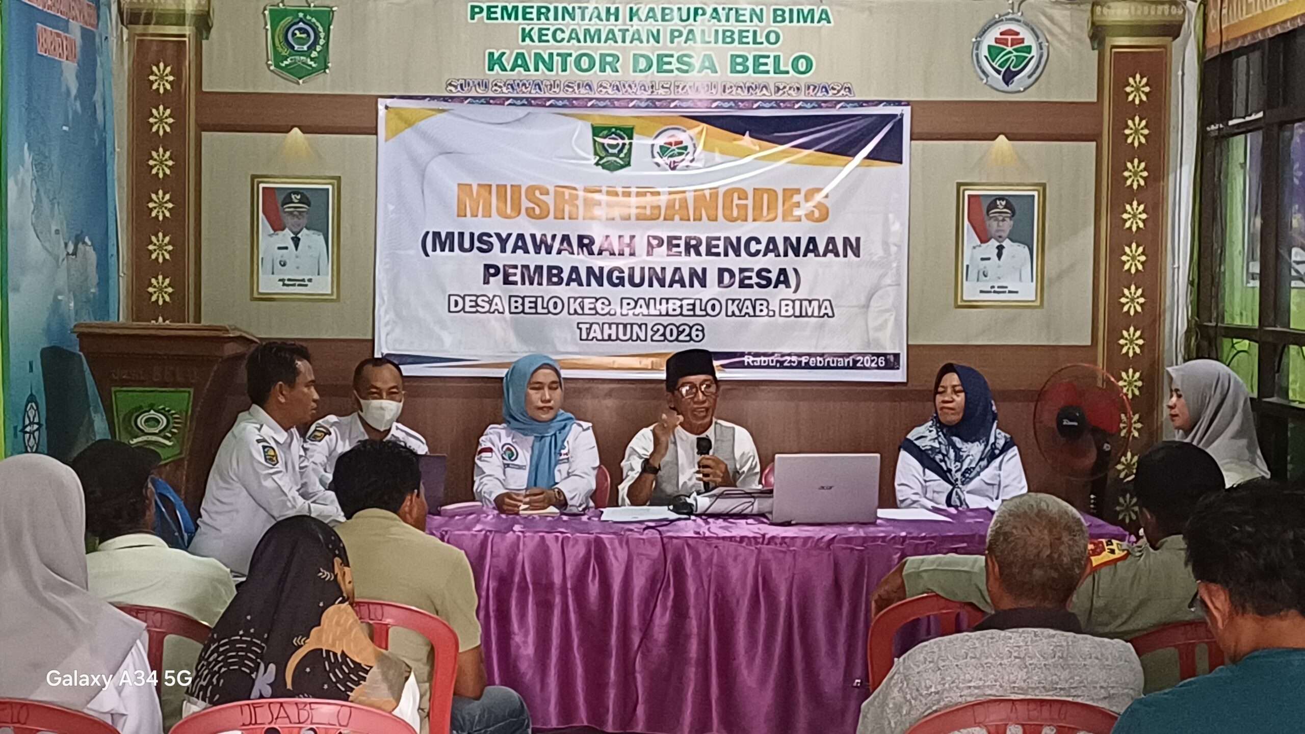 Wakili Camat Palibelo, Kasi Fipra Hadiri Musrenbangdes Belo: Fokus Dana Desa 2026 dan Transformasi Digital.