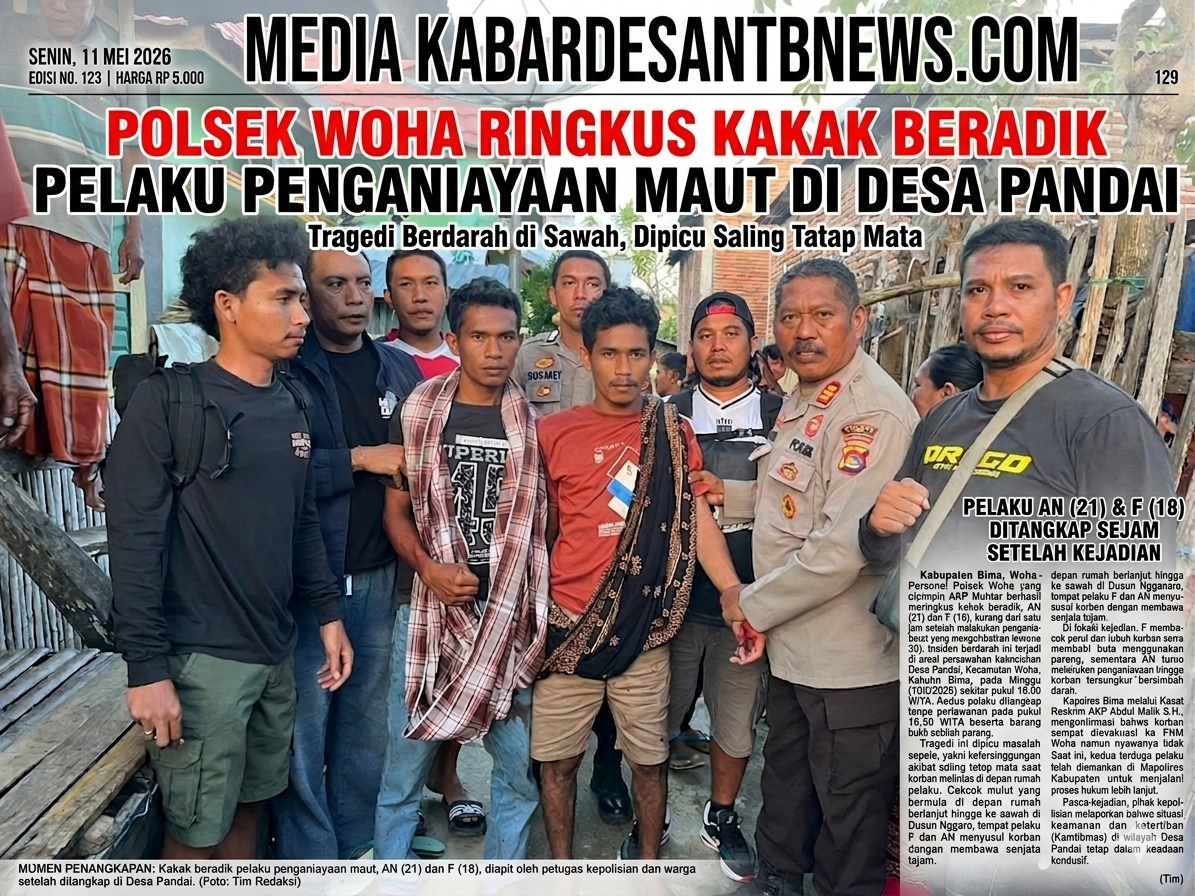 Polsek Woha Ringkus Kakak Beradik Pelaku Penganiayaan Maut di Desa Pandai