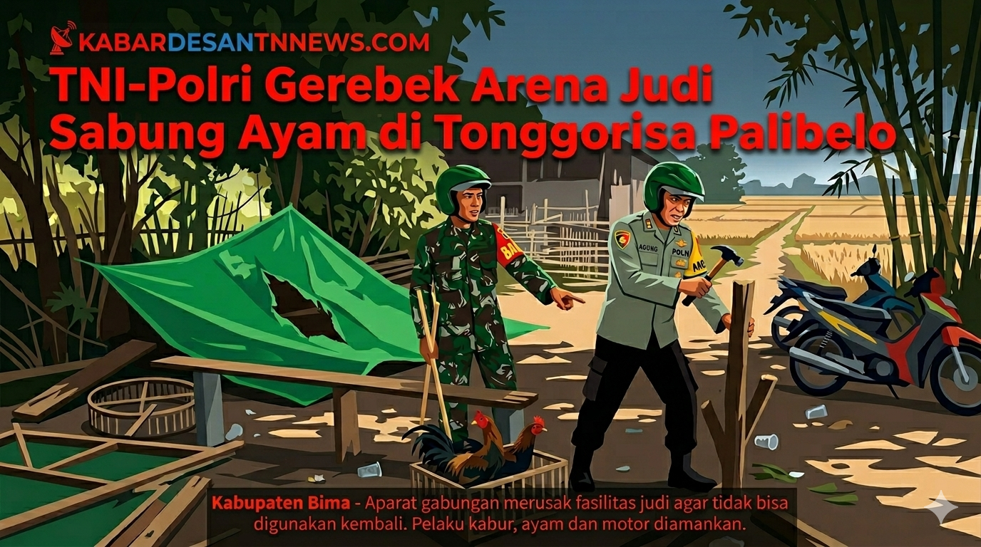 TNI-Polri Gerebek Arena Judi Sabung Ayam di Tonggorisa Palibelo