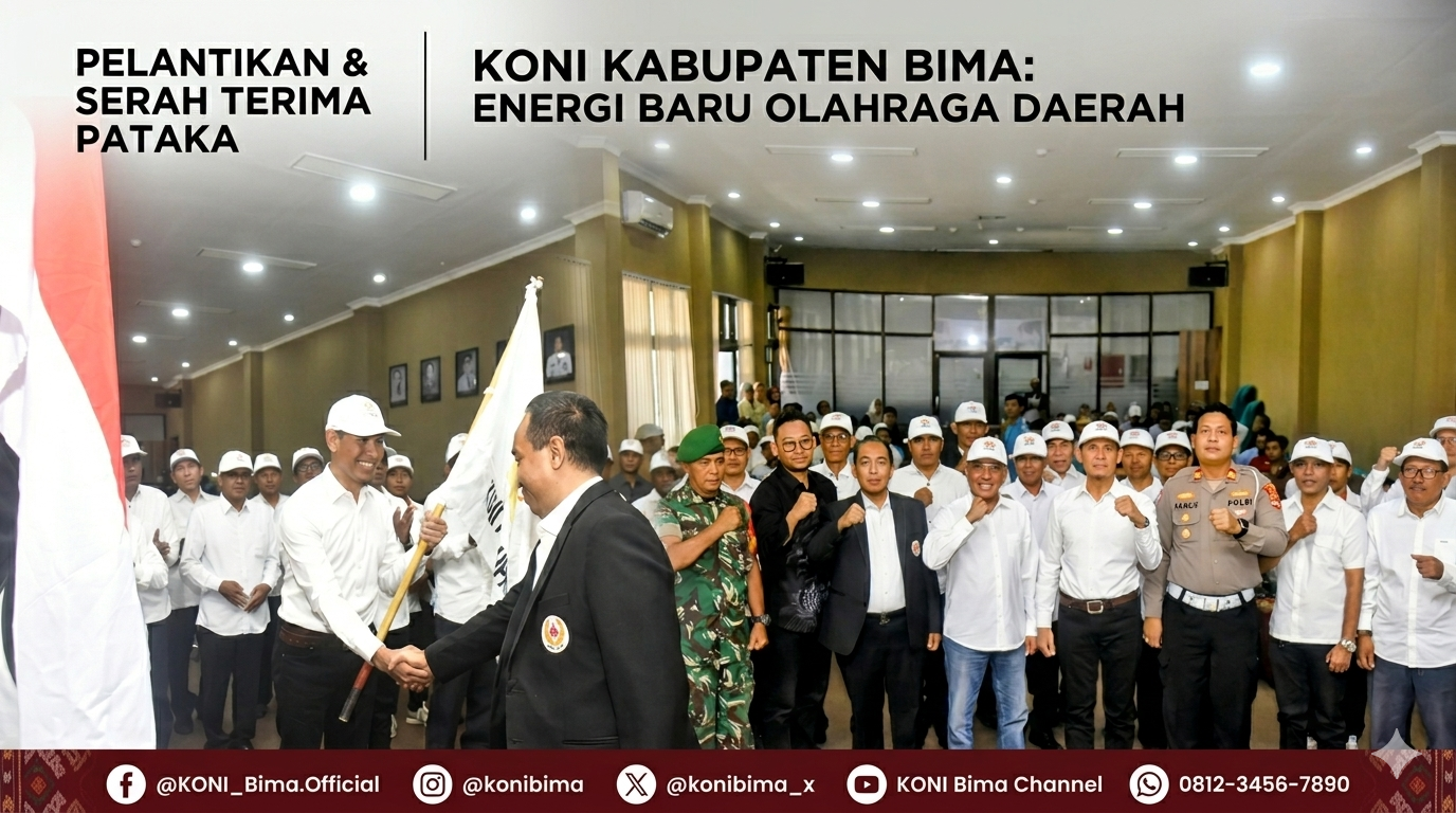 Dilantik Jadi Motor Penggerak Prestasi, Pengurus KONI Kabupaten Bima Periode 2026–2030 Resmi Dikukuhkan