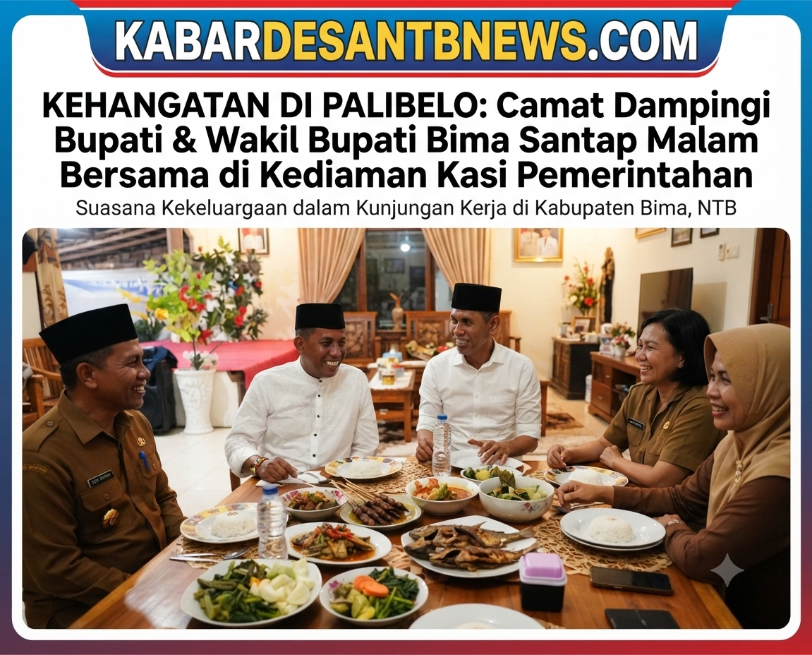 Kehangatan di Palibelo: Camat Dampingi Bupati dan Wakil Bupati Bima Santap Malam Bersama di Kediaman Kasi Pemerintahan