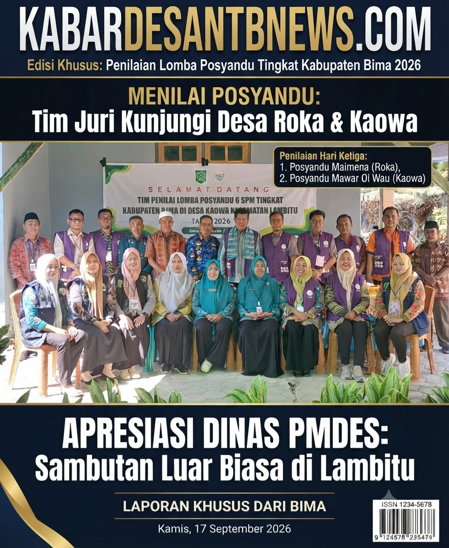 Penilaian Hari Ketiga Lomba Posyandu 6 SPM Kabupaten Bima 2026 Tinjau Desa Roka dan Kaowa