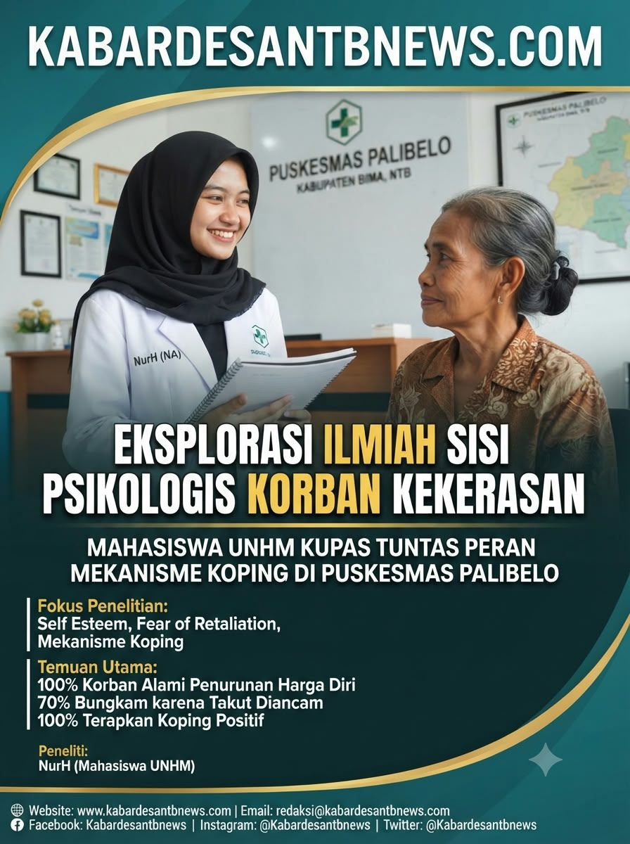 Eksplorasi Ilmiah Sisi Psikologis Korban Kekerasan, Mahasiswa UNHM Kupas Tuntas Peran Mekanisme Koping di Puskesmas Palibelo