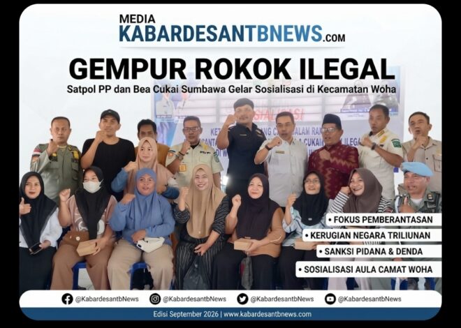 Gempur Rokok Ilegal, Satpol PP dan Bea Cukai Sumbawa Gelar Sosialisasi di Kecamatan Woha