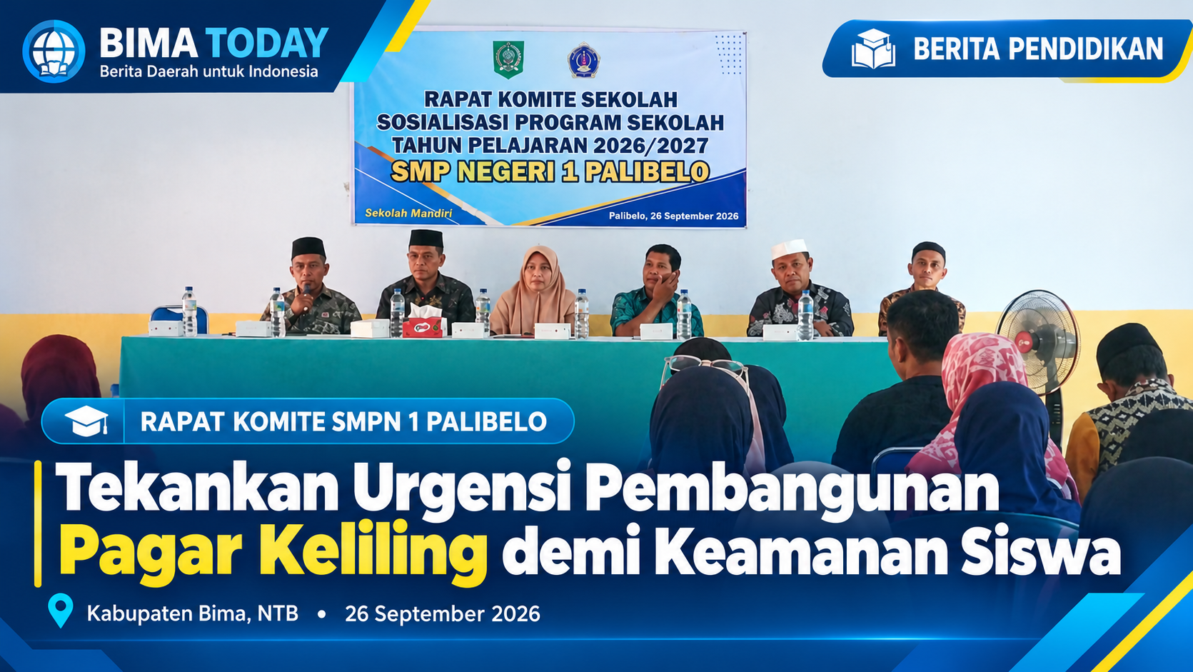 Gelar Rapat Komite, SMPN 1 Palibelo Tekankan Urgensi Pembangunan Pagar Keliling demi Keamanan Siswa