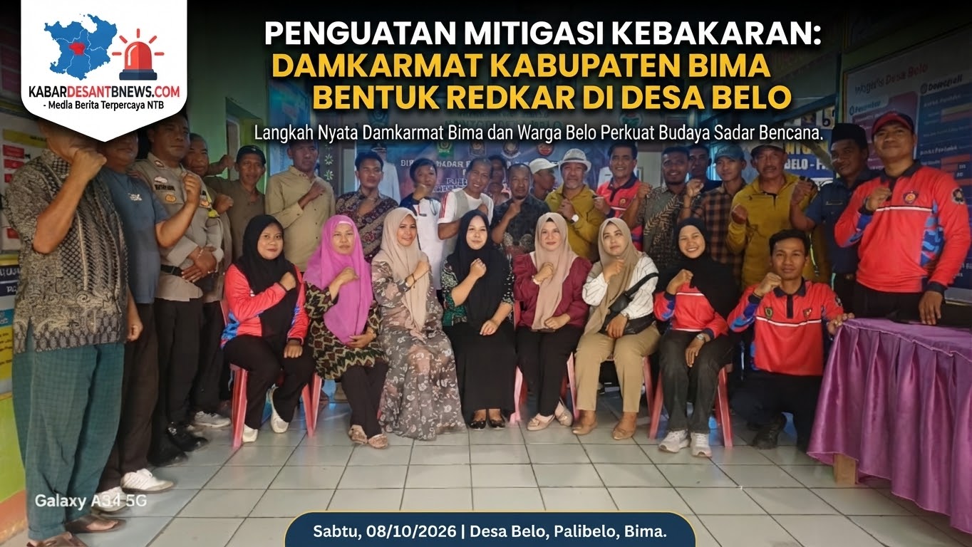 Penguatan Mitigasi Kebakaran: Damkarmat Kabupaten Bima Bentuk Redkar di Desa Belo