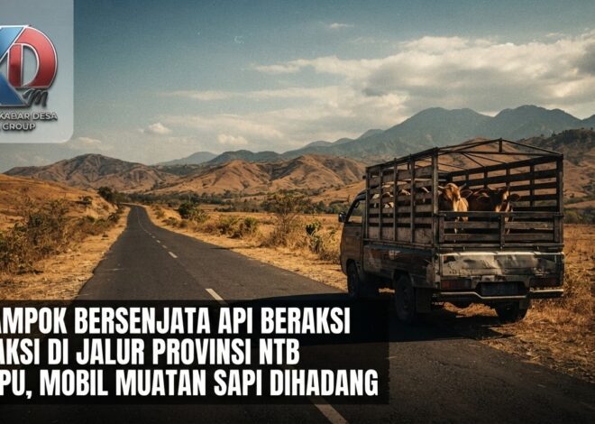 Tiga Perampok Bersenjata Api Beraksi di Jalur Provinsi NTB Dompu, Mobil Muatan Sapi Dihadang