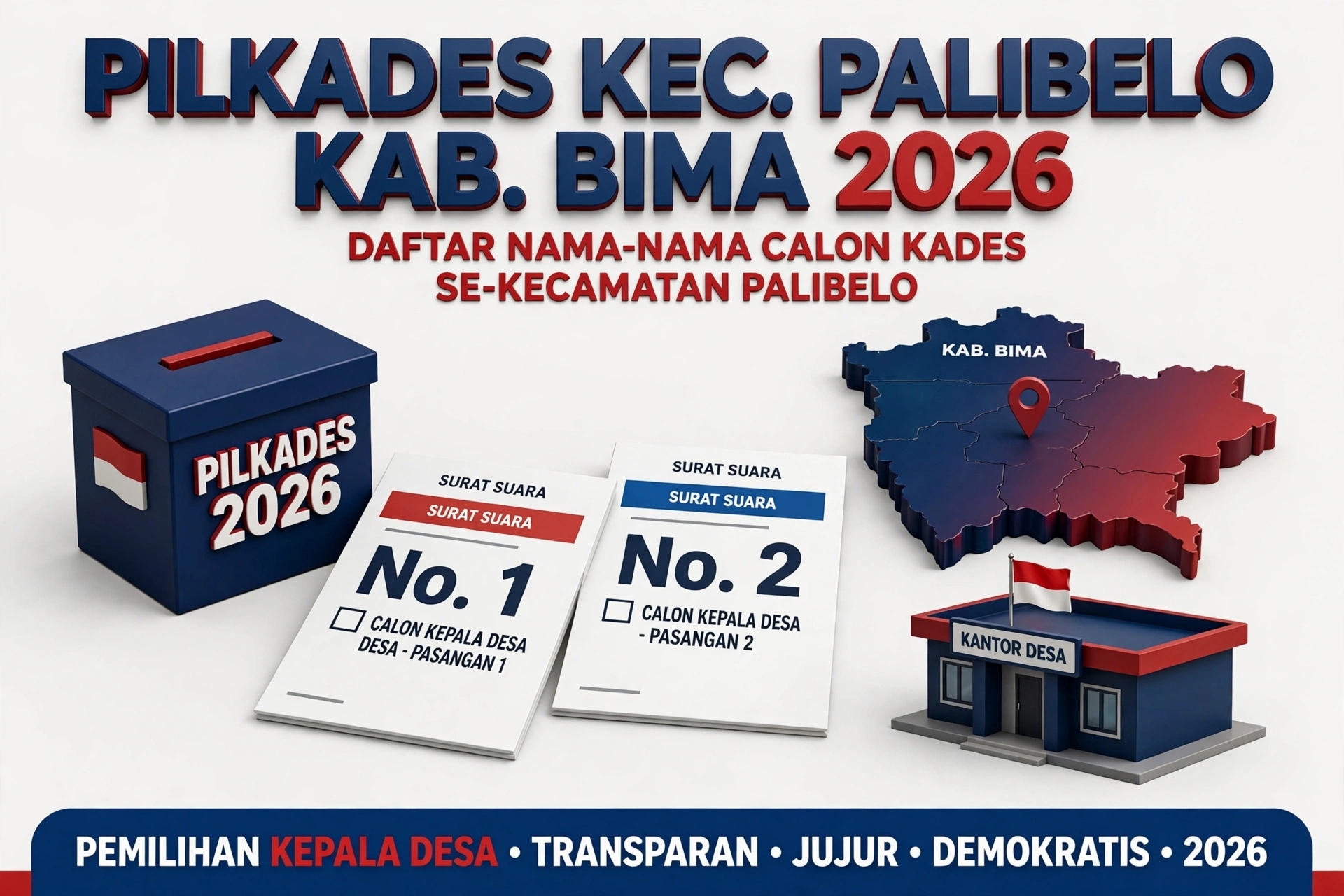 Ini Daftar Resmi Nama dan Nomor Urut Calon Kepala Desa Se-Kecamatan Palibelo Pilkades Serentak 2026