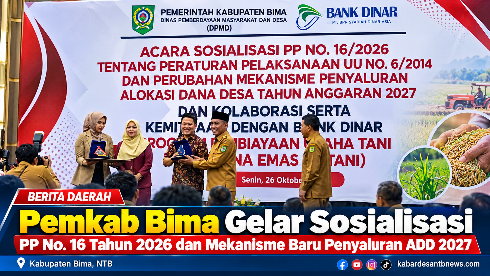 Pemkab Bima Gelar Sosialisasi PP No. 16 Tahun 2026 dan Mekanisme Baru Penyaluran ADD 2027